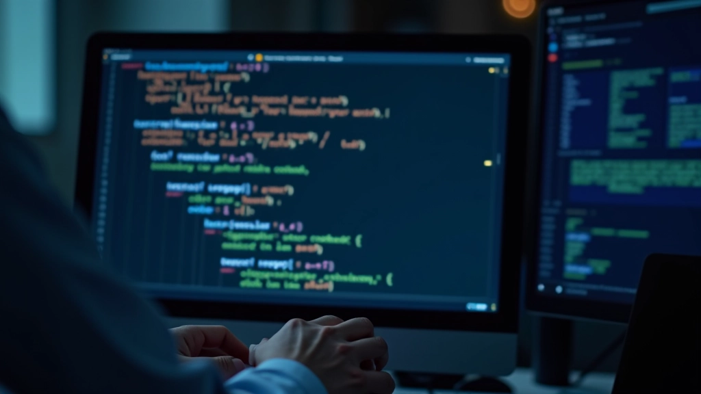Tela de computador exibindo código de exemplo com sintaxe colorida e comentários explicativos