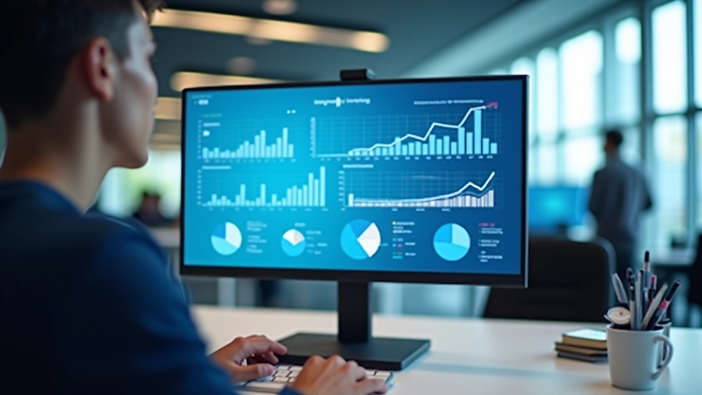 Tela de apresentação em reunião virtual com gráficos e dados técnicos